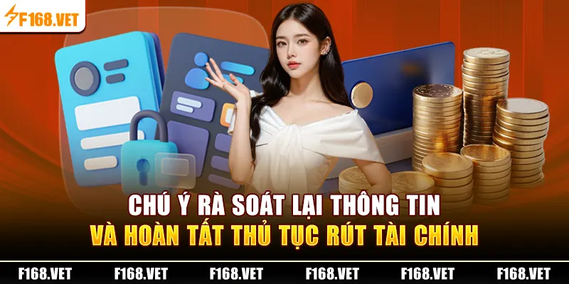 Chú ý rà soát lại thông tin và hoàn tất thủ tục rút tài chính